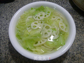 莲藕拌圆白菜的做法步骤：5