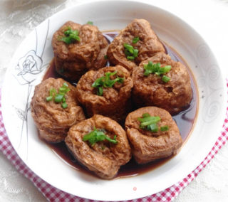 豆腐酿肉的做法步骤：10