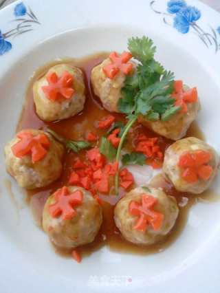 清蒸豆腐肉丸的做法步骤：13