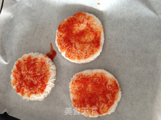 [三丝米饭迷你披萨]-----剩米饭的花样吃法的做法步骤：5
