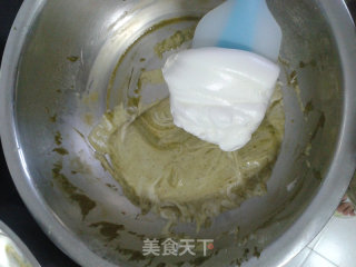 6寸抹茶戚风蛋糕的做法步骤：7