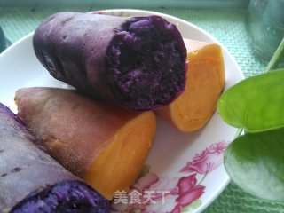 蒸红薯和紫薯的做法步骤：6