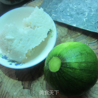 北瓜丝炒米饭的做法步骤：1