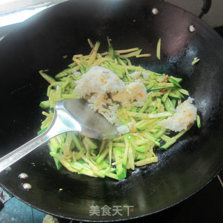 北瓜丝炒米饭的做法步骤：6