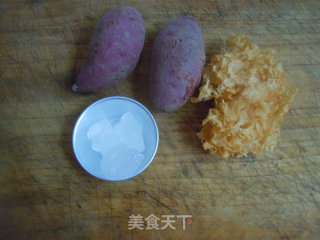 消暑饮品紫薯银耳汤的做法步骤：1