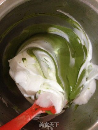 荞麦蛋糕之抹茶戚风的做法步骤：7