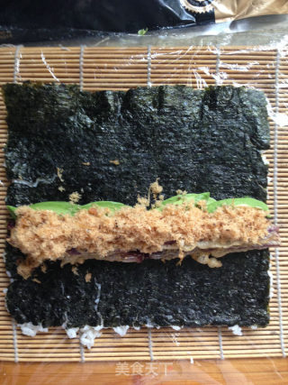 肉蛋三文鱼寿司的做法步骤：7