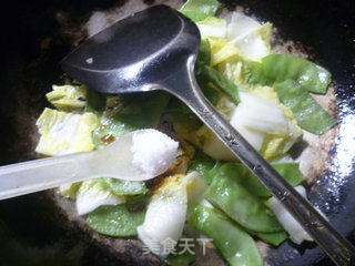 扁豆炒白菜芯的做法步骤：10