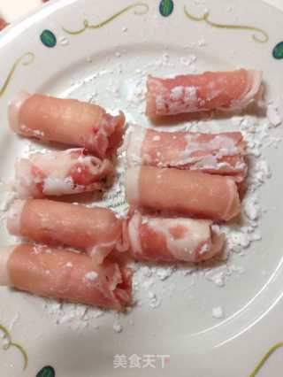 姜汁蜂蜜猪肉卷的做法步骤：2