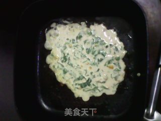 芹菜叶玉米粒煎饼的做法步骤：4