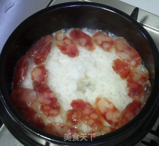 腊肠稻香米煲仔饭的做法步骤：5
