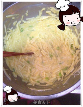 仙草美食日记（主食厨房）--黄金土豆饼 potato cake的做法步骤：3