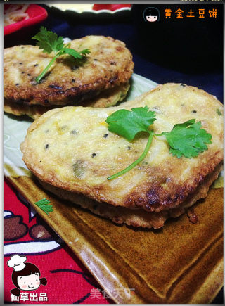 仙草美食日记（主食厨房）--黄金土豆饼 potato cake的做法步骤：9