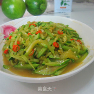 野天椒北瓜丝的做法步骤：8