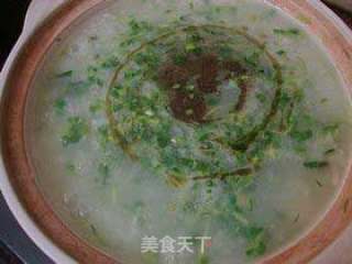 暖身养胃粥----【豌豆尖鸡肉粥】的做法步骤：7