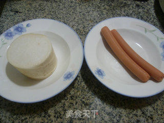 火腿肠炒萝卜丝的做法步骤：1