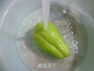 开洋炒佛手瓜的做法步骤：3