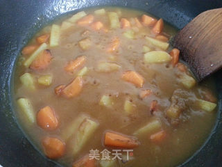 家庭制作猪扒咖喱饭的做法步骤：6