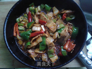 双椒回锅肉的做法步骤：9