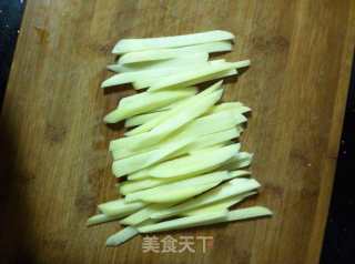 炸薯条的做法步骤：1