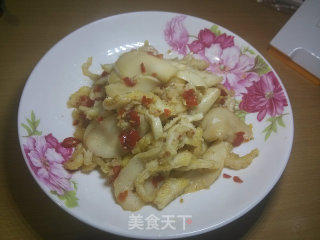 杏鲍菇炒鸡柳的做法步骤：8