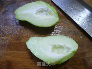 鸡蛋炒佛手瓜的做法步骤：3