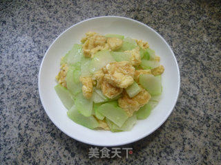 鸡蛋炒佛手瓜的做法步骤：11