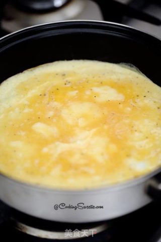豌豆奶酪西式蛋饼OMELETTE的做法步骤：4