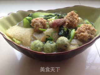 丸子青菜杂烩汤黑胡椒口味超鲜的做法步骤：8