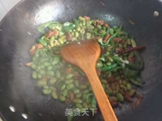 简单版家常菜青豆炒肉的做法步骤：7