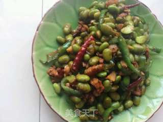 简单版家常菜青豆炒肉的做法步骤：8