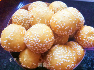 红薯芝麻球的做法步骤：15