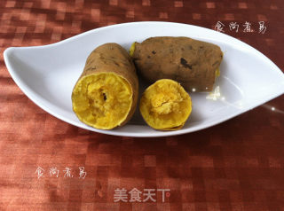 微波炉简易烤红薯的做法步骤：5