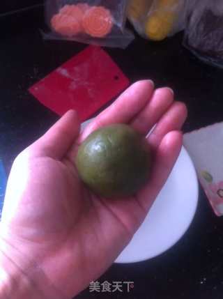 薄荷豆沙冰皮月饼的做法步骤：13