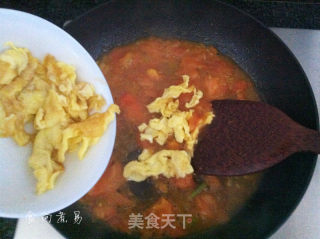 经典早餐—【番茄鸡蛋面】的做法步骤：8