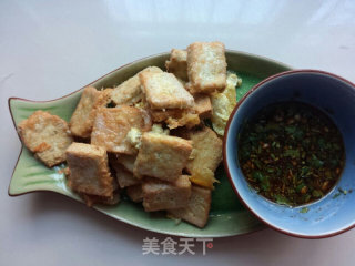 媲美臭豆腐油炸豆腐加自制酱料的做法步骤：5
