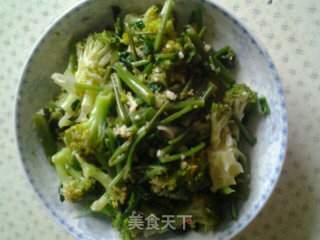 凉拌翡翠绿~凉拌西兰花空心菜的做法步骤：5