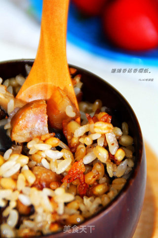 【腊肠香菇香焖饭】：飘香诱人的懒人饭的做法步骤：18