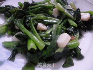蒜头炒菜心的做法步骤：8