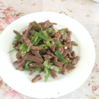 青椒炒牛肉的做法步骤：7