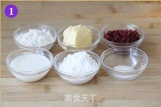 蔓越莓饼干的做法步骤：1