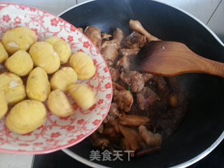 家庭制作板栗烧仔鸡的做法步骤：8