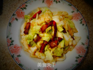 腊肉手撕包菜的做法步骤：6
