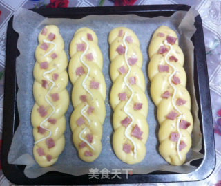 培根辫子面包的做法步骤：8
