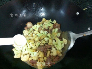 干椒花菜炒肉片的做法步骤：12