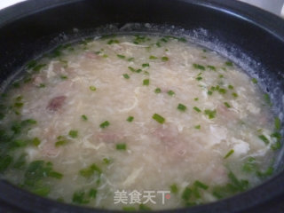 葱花蛋花瘦肉粥的做法步骤：10