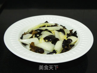 黑木耳炒白菜梗的做法步骤：8
