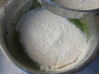 培根仙贝菠菜咸蛋糕的做法步骤：11