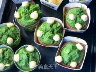 培根仙贝菠菜咸蛋糕的做法步骤：17