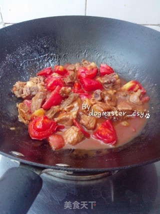 嘴馋很久【番茄烧排骨】的做法步骤：8